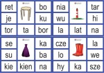 Nauka czytania - karty klamerkowe