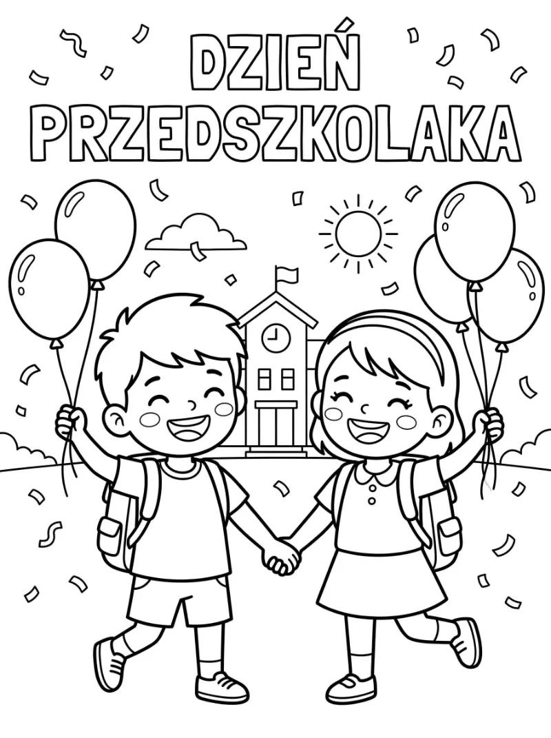 Kolorowanka Dzień Przedszkolaka