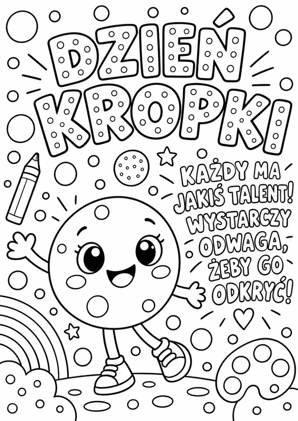Kolorowanka na Dzień Kropki