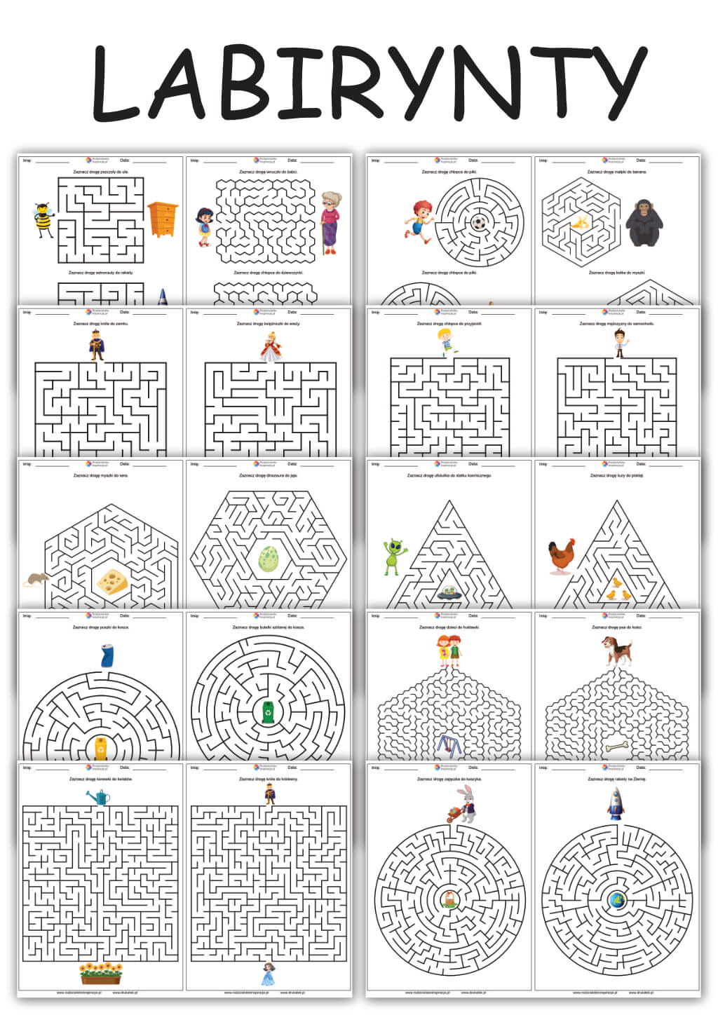 Labirynty Dla Dzieci Do Druku W PDF Drukatek pl