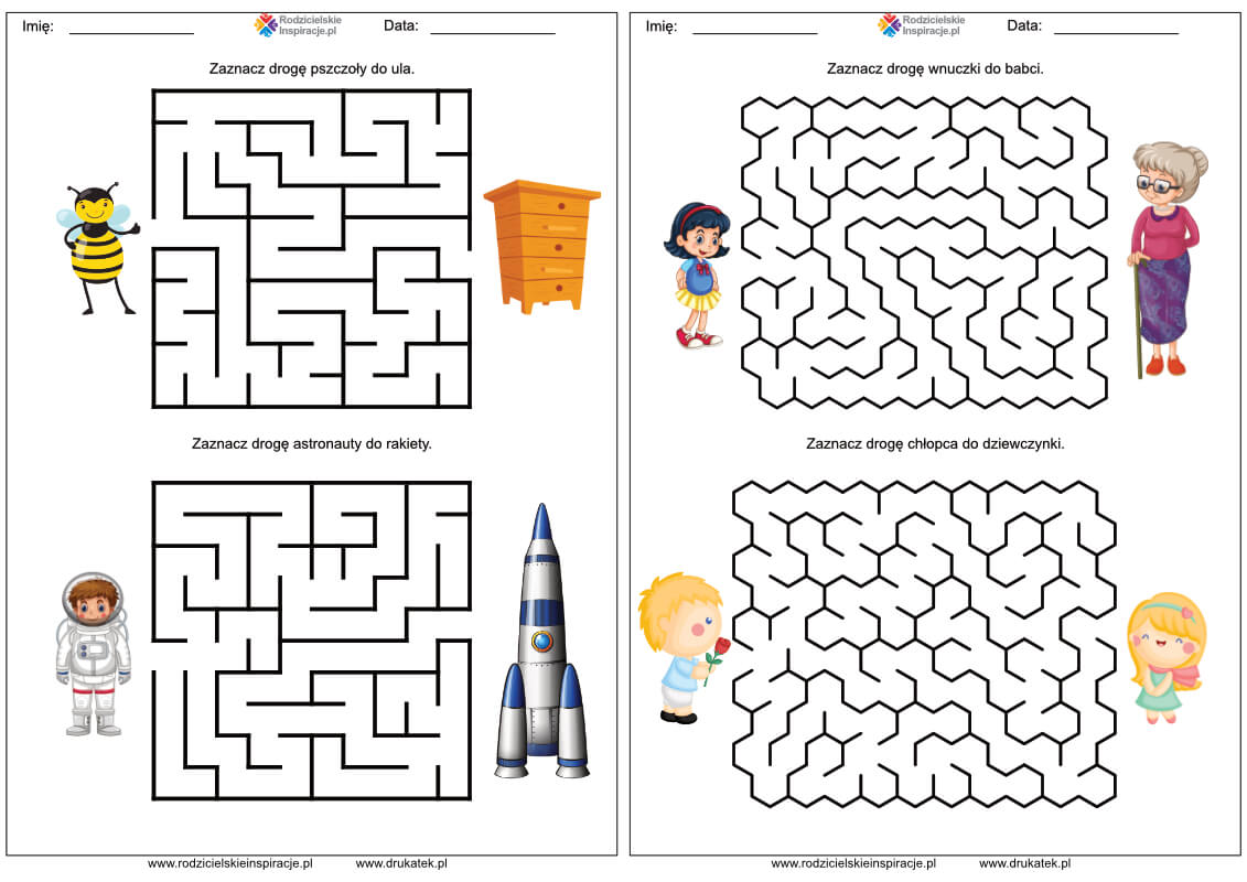 Labirynty Dla Dzieci Do Druku W PDF Drukatek pl