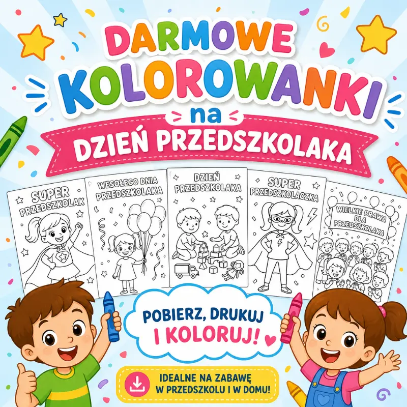 Kolorowanki na Dzień Przedszkolaka do druku za darmo